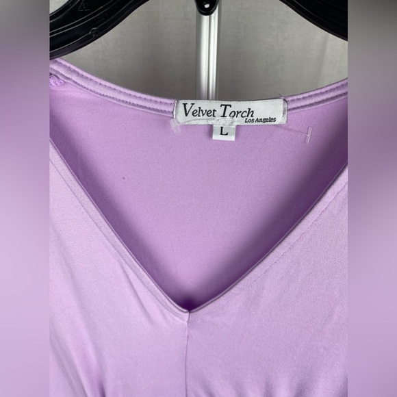 Velvet Torch Purple Long Sleeve MIDI Dress Size Large(12-14) NWT - Picture 5 of 16